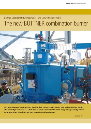 The new BÜTTNER combination burner type BCB - Siempelkamp