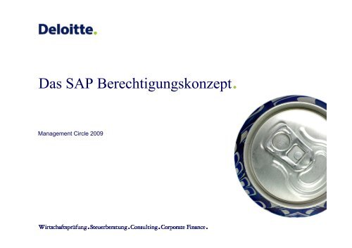 Das SAP Berechtigungskonzept.