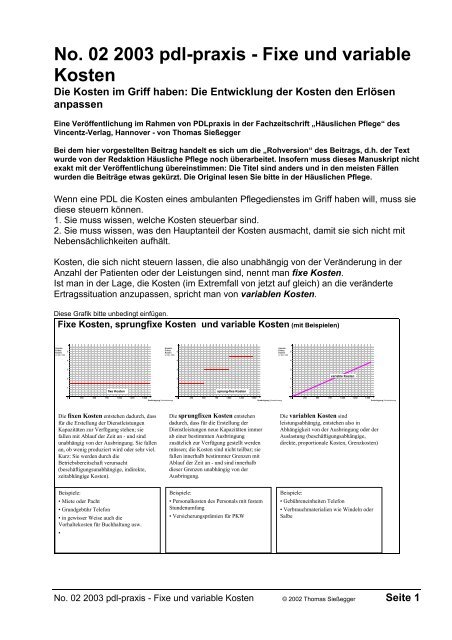 No 02 2003 Pdl Praxis Fixe Und Variable Kosten