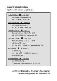 Unsere Sprechzeiten - Amalie Sieveking-Stiftung