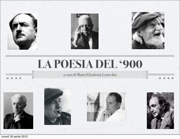 LA POESIA DEL '900 - "GABRIELE D'ANNUNZIO" - Gorizia