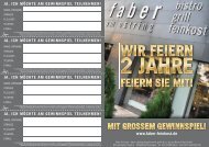 JA, ICH MÖCHTE AM GEWINNSPIEL TEILNEHMEN! - Faber Feinkost