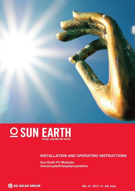 INSTALLATION AND OPERATING INSTRUCTIONS - SiG Solar GmbH