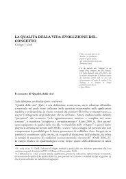 la qualità della vita: evoluzione del concetto - AUR - Agenzia Umbria ...