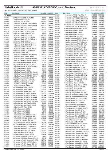 Stáhnout ceník v PDF - ADAM – VELKOOBCHOD, sro