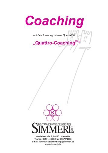 „Quattro-Coaching “ - Kommunikationstraining Simmerl