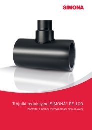 Trójniki redukcyjne SIMONA® PE 100 - Simona AG