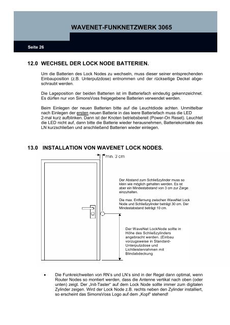 HANDBUCH SYSTEM 3060 - SimonsVoss technologies