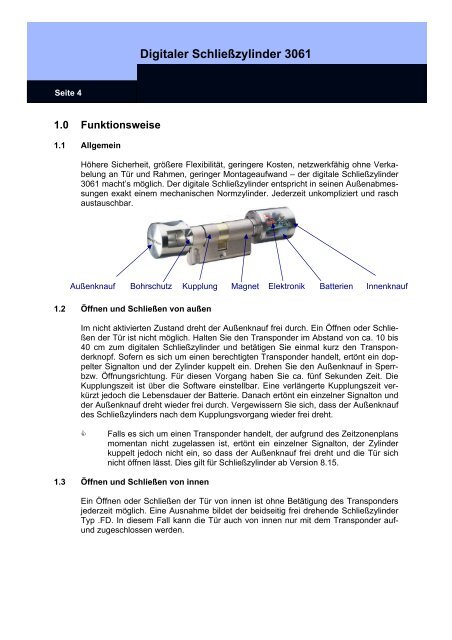 HANDBUCH SYSTEM 3060 - SimonsVoss technologies