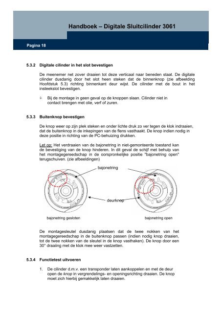 Handboek ? Digitale Sluitcilinder 3061 - SimonsVoss technologies