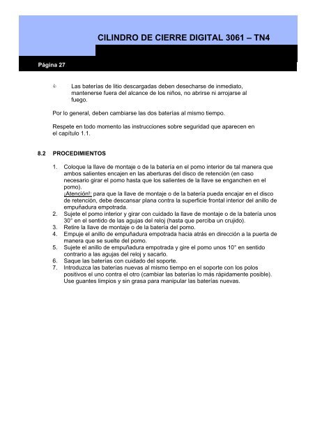 Cilindro digital de cierre 3061 TN4 - SimonsVoss technologies