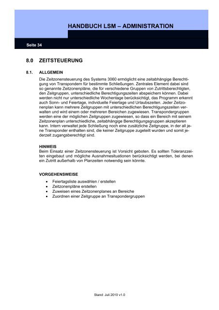 handbuch lsm - administration - SimonsVoss technologies