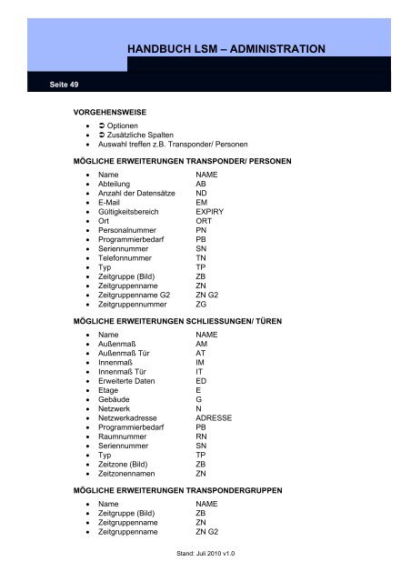 handbuch lsm - administration - SimonsVoss technologies