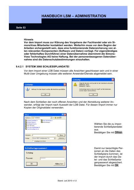 handbuch lsm - administration - SimonsVoss technologies