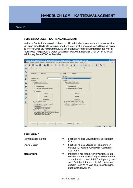 handbuch lsm ? kartenmanagement - SimonsVoss technologies