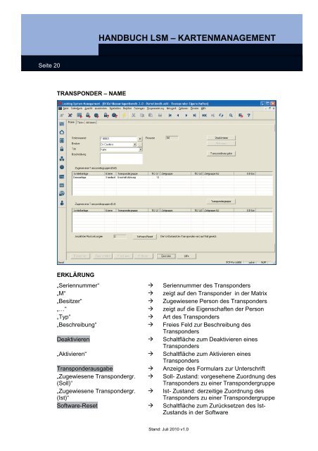 handbuch lsm ? kartenmanagement - SimonsVoss technologies