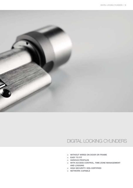 DIGITAL LOCKING CYLINDERS - SimonsVoss technologies