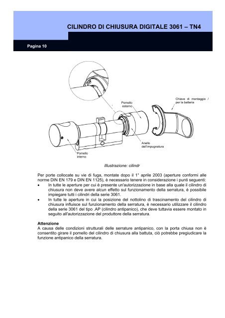 cilindro di chiusura digitale 3061 - tn4 - SimonsVoss technologies