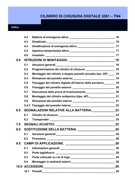 cilindro di chiusura digitale 3061 - tn4 - SimonsVoss technologies