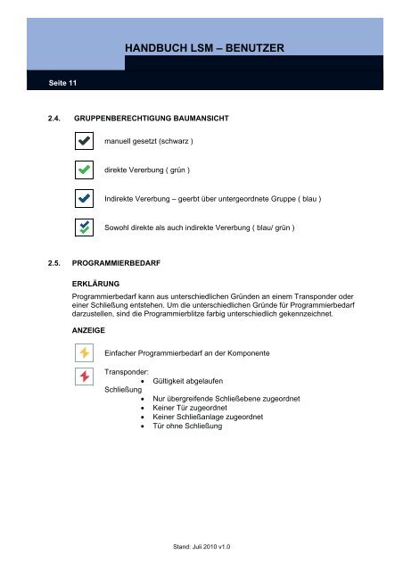 handbuch lsm ? benutzer - SimonsVoss technologies