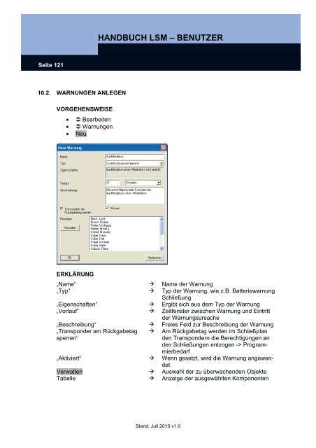 handbuch lsm ? benutzer - SimonsVoss technologies