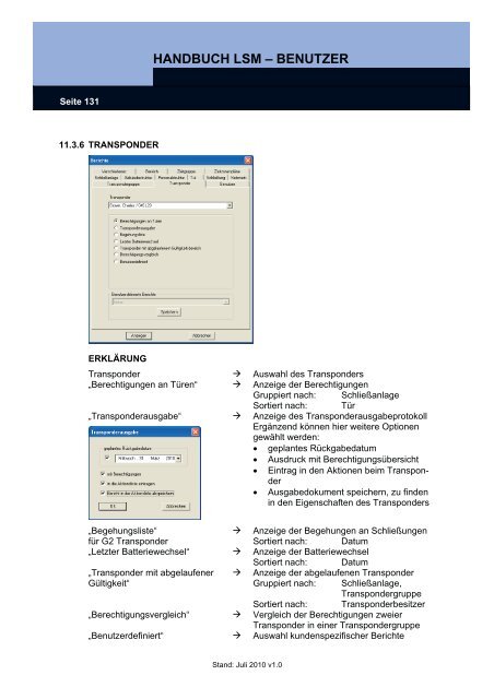 handbuch lsm ? benutzer - SimonsVoss technologies