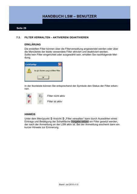 handbuch lsm ? benutzer - SimonsVoss technologies