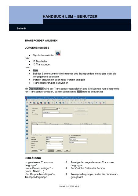 handbuch lsm ? benutzer - SimonsVoss technologies