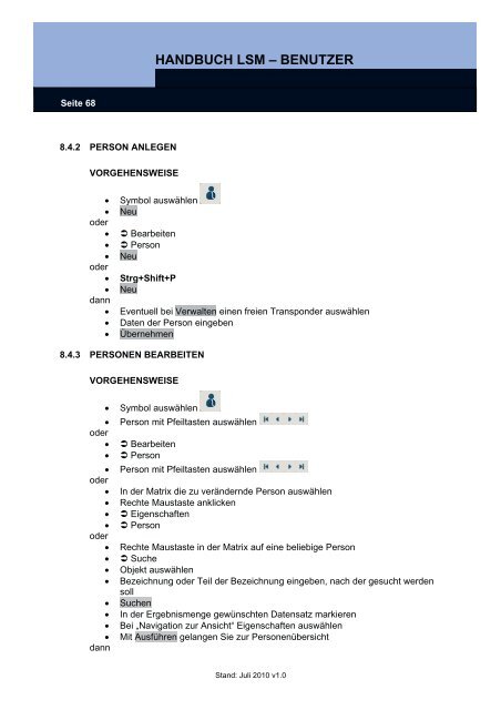 handbuch lsm ? benutzer - SimonsVoss technologies