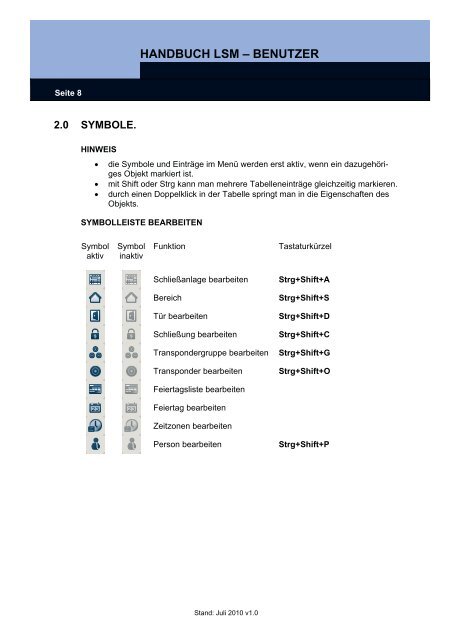 handbuch lsm ? benutzer - SimonsVoss technologies