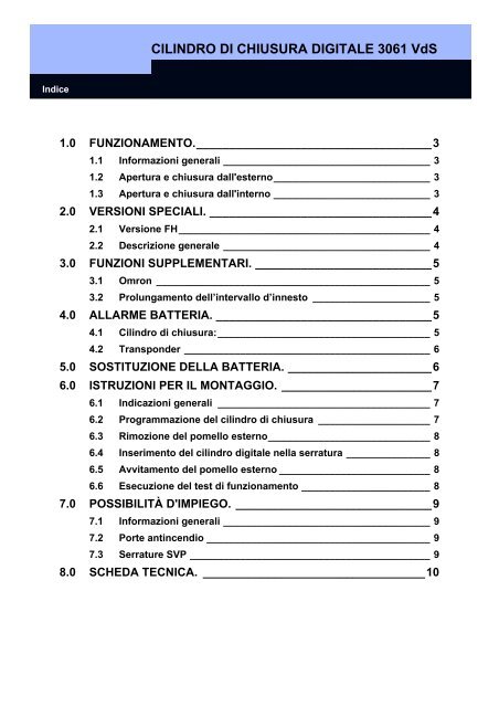 Manuale completo del sistema - SimonsVoss technologies