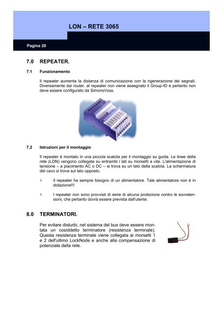 Manuale completo del sistema - SimonsVoss technologies