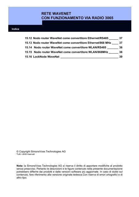 Manuale completo del sistema - SimonsVoss technologies