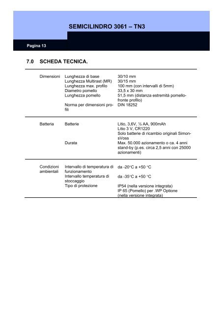 Manuale completo del sistema - SimonsVoss technologies