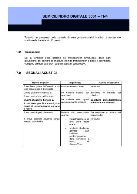 Manuale completo del sistema - SimonsVoss technologies