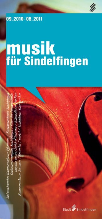 Programmheft 2010/11 - bei der Stadt Sindelfingen