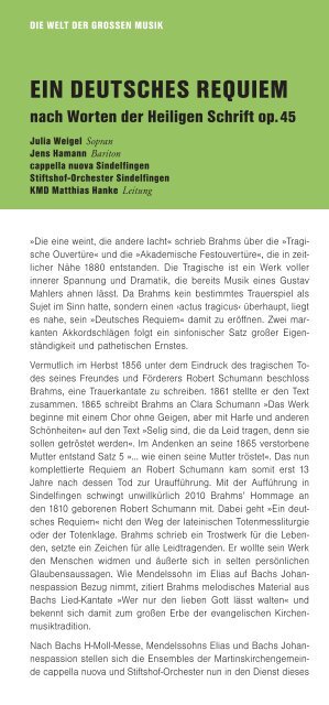 Programmheft 2010/11 - bei der Stadt Sindelfingen