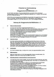 Präambel zur Vereinssatzung der Singgemeinschaft Mühlhofen e. V ...