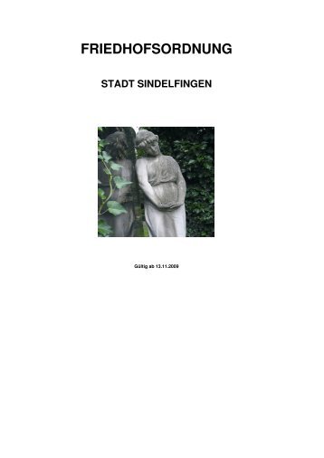 Friedhofsordnung (PDF) - bei der Stadt Sindelfingen