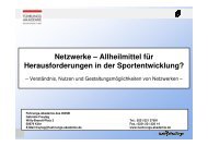 Netzwerke - Allerheilmittel fuer Herausforderungen