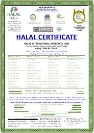 Certificato HALAL - Riscossa