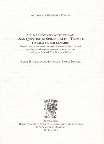 Il millenario di San Quintino di Spigno: cronaca e ... - Archivio Storico