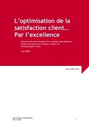 L'optimisation de la satisfaction client… Par l'excellence ... - Sitel