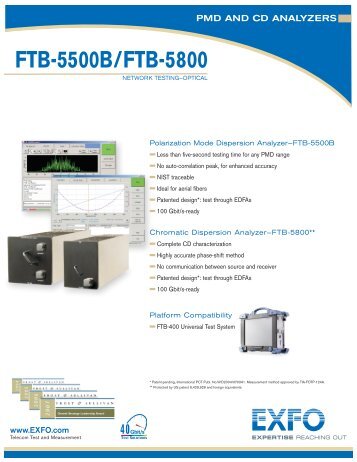 FTB-5500B-5800 PMD AND CD ANALYZERS - Sitel