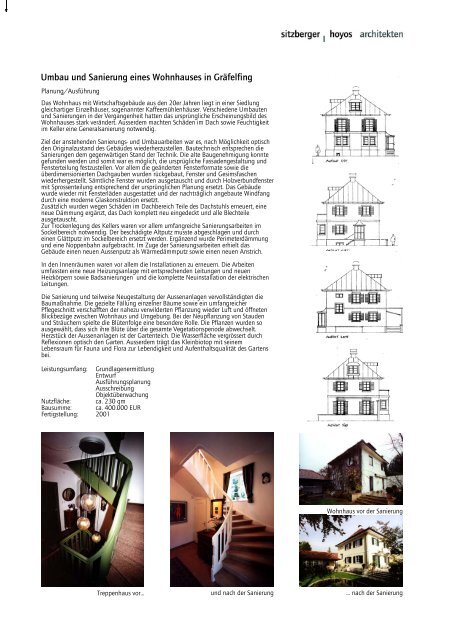 Umbau und Sanierung eines Wohnhauses in Gräfelfing - architekten ...