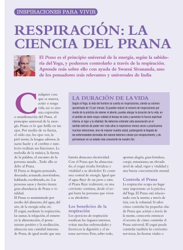 Nº 122: Respiración, la ciencia del prana - Sivananda Yoga