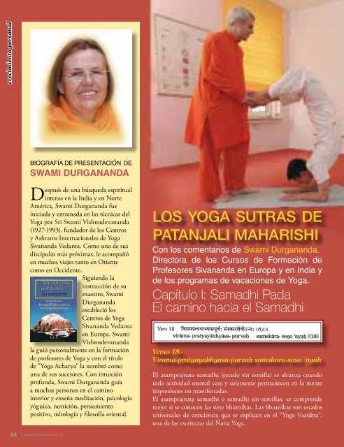 LOS YOGA SUTRAS DE PATANJALI MAHARISHI - Sivananda Yoga