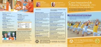 General TTC brochure 2009 s:TTC2009 - Sivananda Yoga