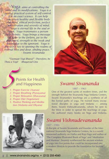 Winter/Spring 2012 - Sivananda Yoga