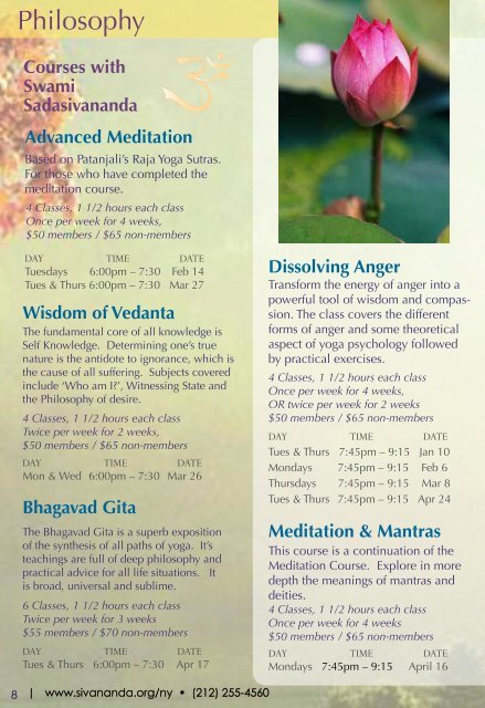 Winter/Spring 2012 - Sivananda Yoga